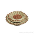 Hand Woven Round Rattan Bread Basket Light Brown For Superm